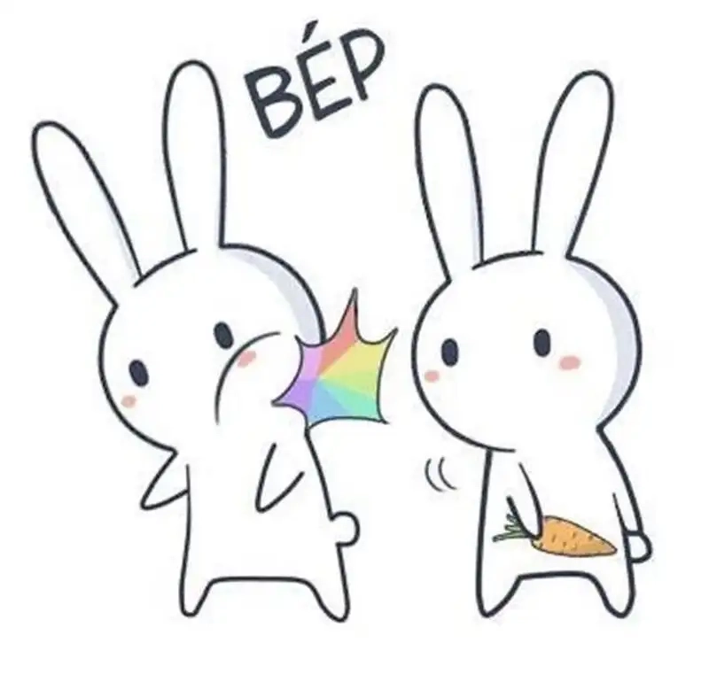 Thả tim với meme đánh nhau cute siêu dễ thương