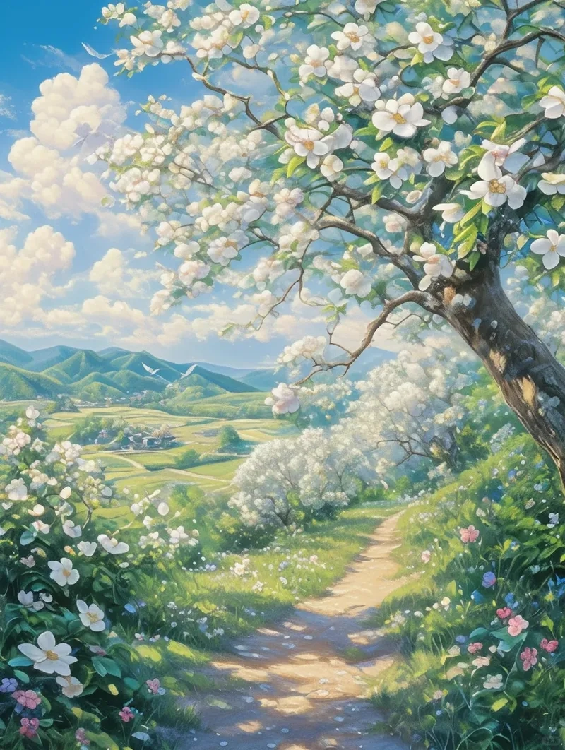 Hòa mình vào anime phong cảnh đẹp mùa thu thơ mộng