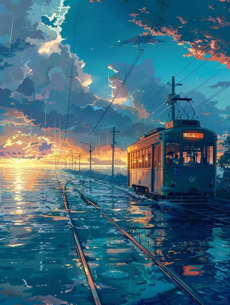 Cảm giác anime phong cảnh đẹp mùa đông lạnh lùng