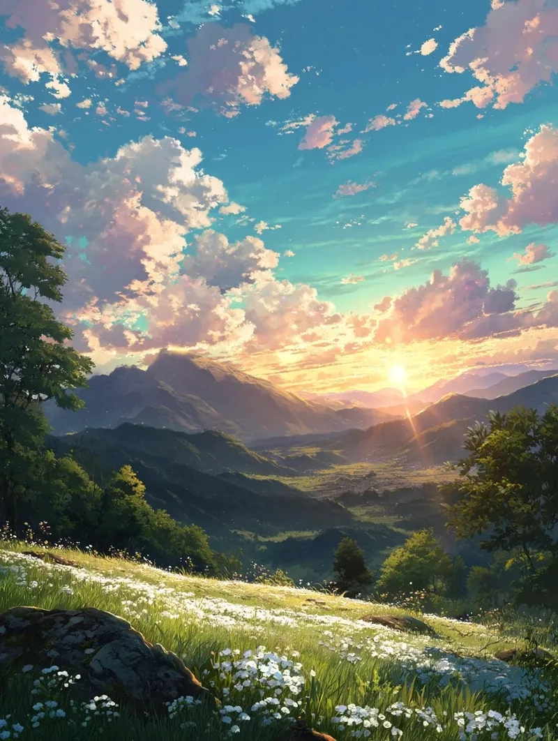 Thư giãn với anime phong cảnh đẹp mưa dịu dàng