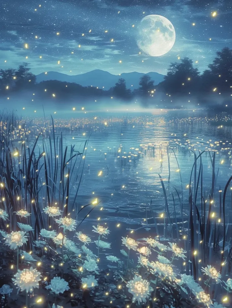 Ngắm anime phong cảnh đẹp thành phố rực rỡ ánh sáng