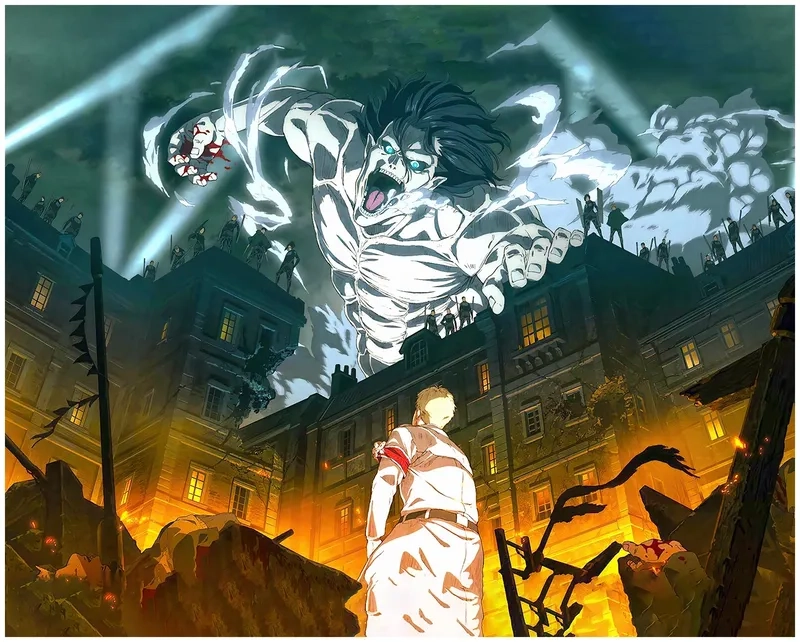 Attack on titan mikasa ackerman bảo vệ đồng đội