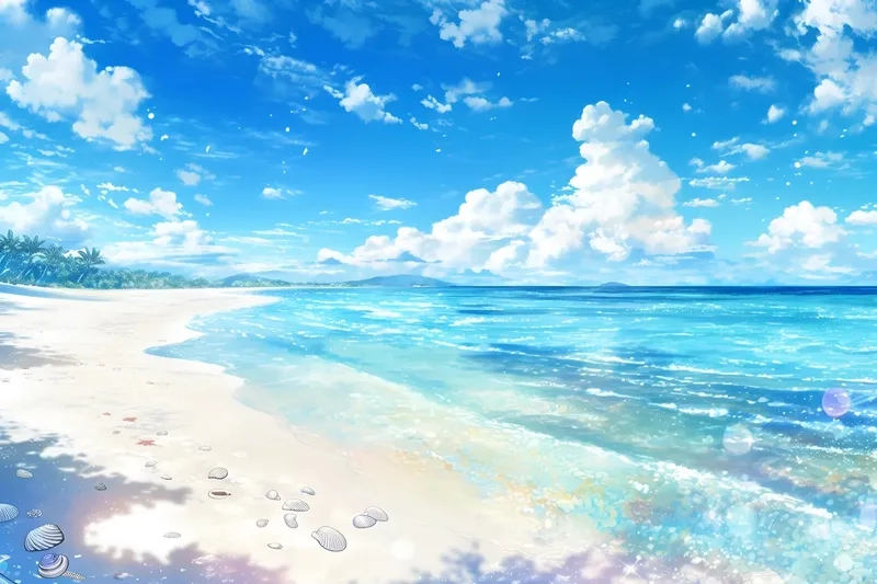 Cảm nhận bầu trời anime xanh trong đầy sức sống