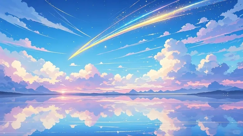 Bầu trời anime yên bình mang đến tâm hồn thư thái