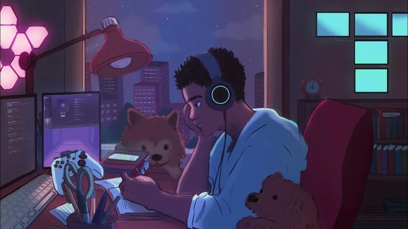 Giúp tăng hiệu quả làm việc lo-fi anime tập trung
