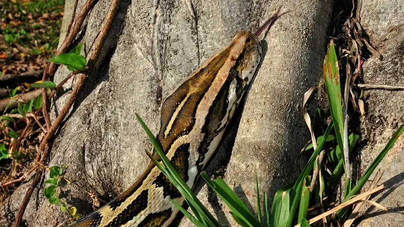 Hình ảnh trăn đất ở rừng nhiệt đới Việt Nam sống an toàn