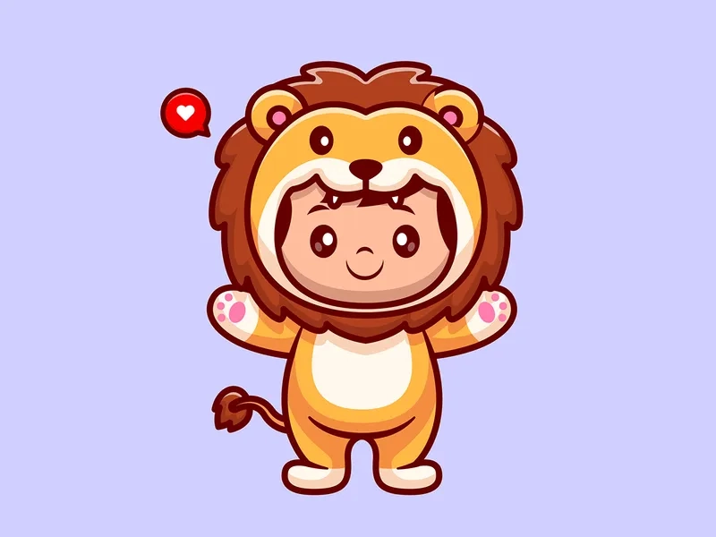Tải ngay sư tử chibi siêu đáng yêu cho bài đăng của bạn