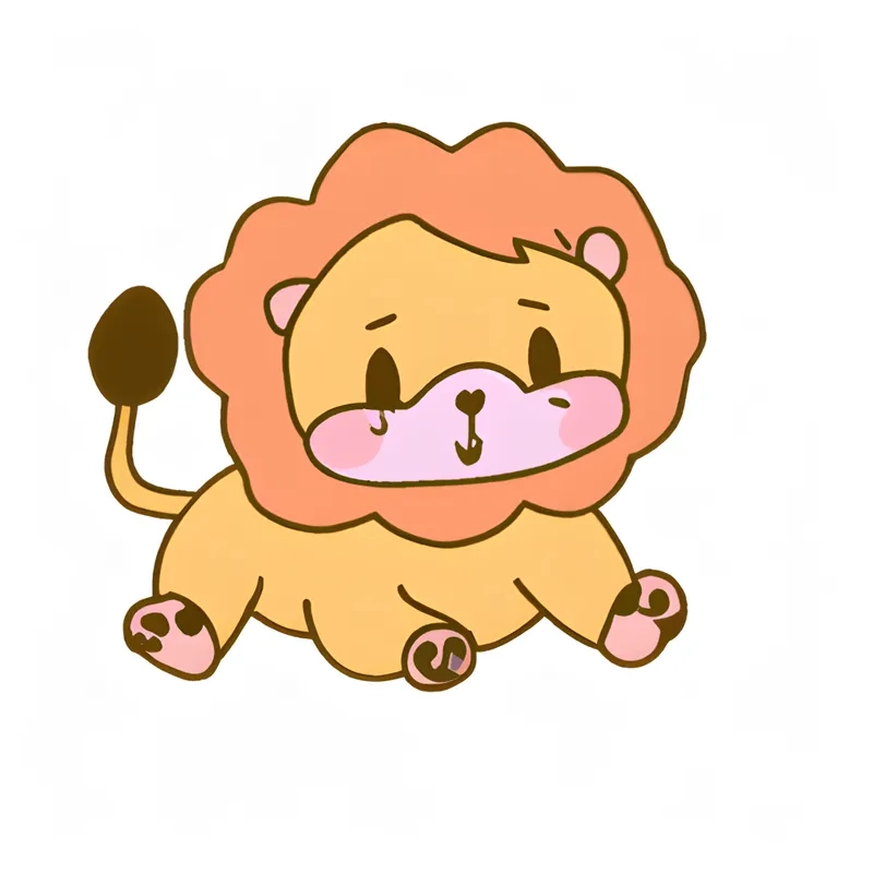 Sưu tầm sư tử chibi cute cho nội dung mạng xã hội
