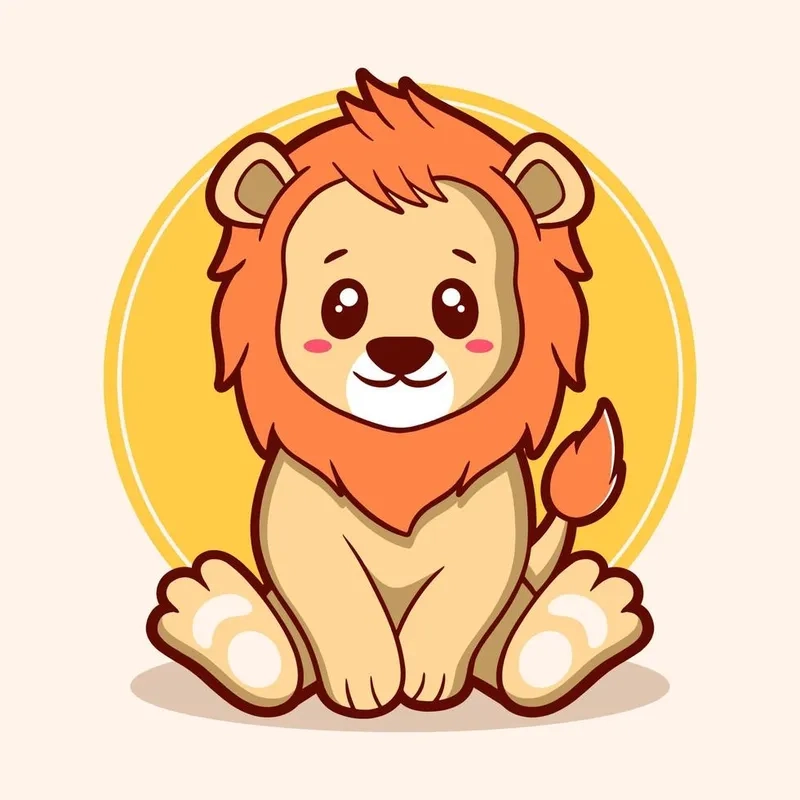 Khám phá hình sư tử chibi cho thiết kế siêu bắt mắt