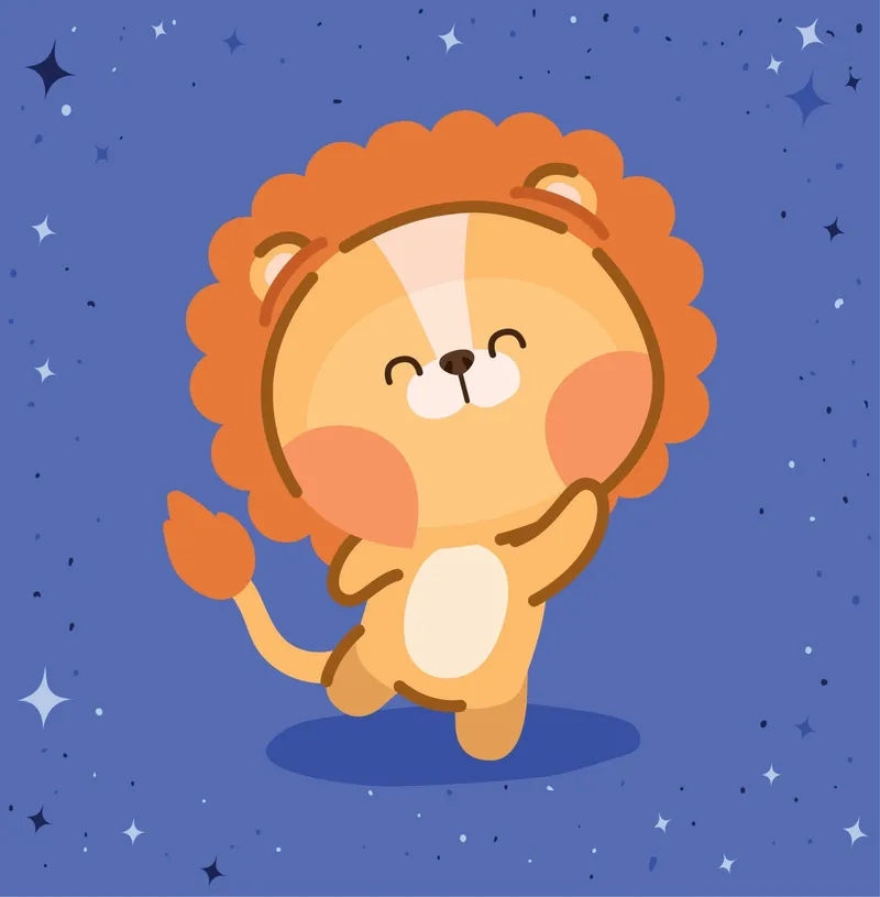 Tải ảnh sư tử chibi để làm mới giao diện website