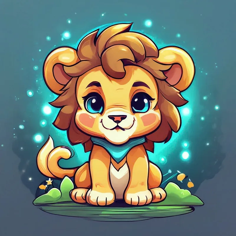 Tải ngay hình ảnh sư tử chibi để tạo bài đăng ấn tượng