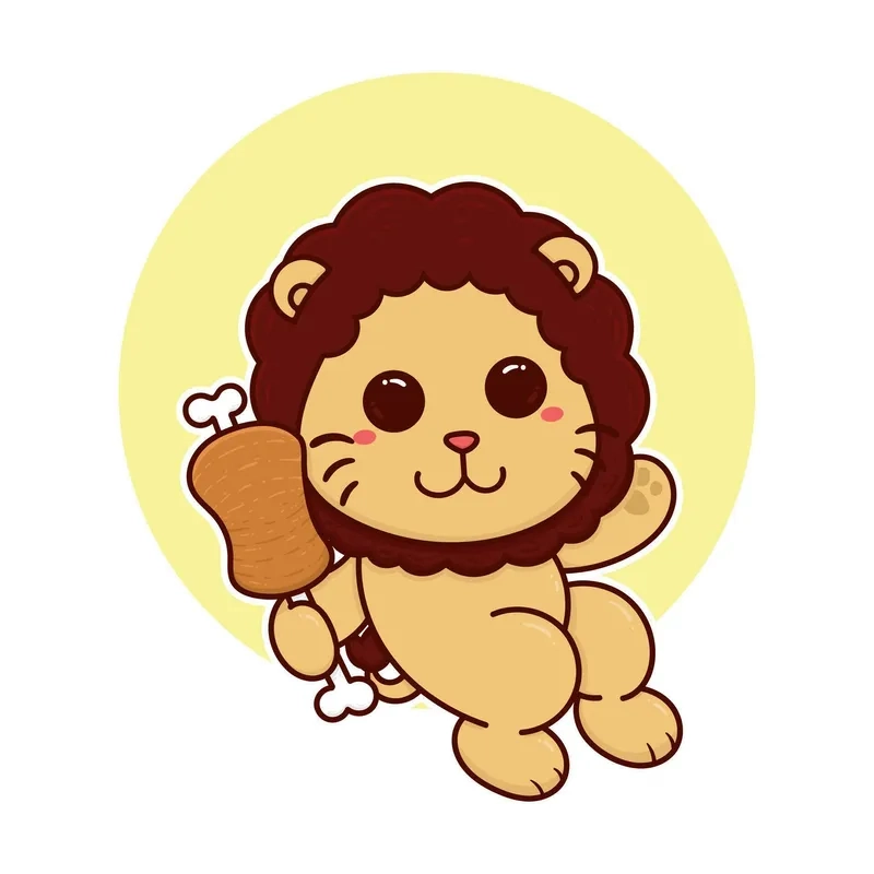 Sử dụng chibi vẽ sư tử cute để làm mới nội dung